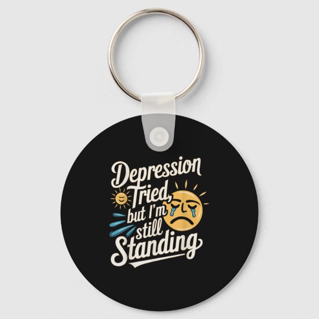 Suicide Awareness Depression Anxiety Mental Health Key Ring (Front)