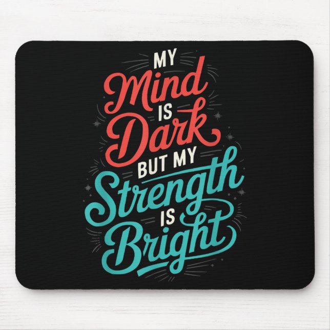 Suicide Awareness Depression Anxiety Mental Health Mouse Mat (Front)
