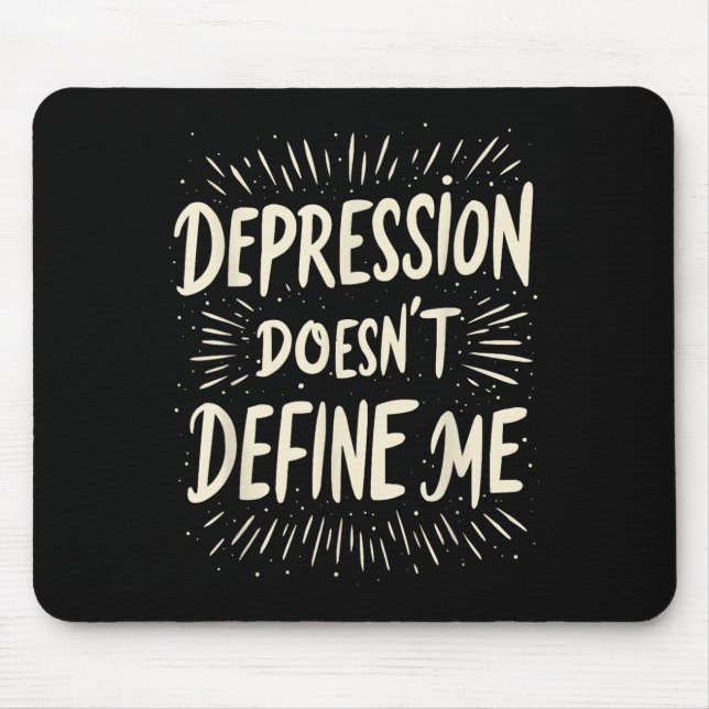 Suicide Awareness Depression Anxiety Mental Health Mouse Mat (Front)