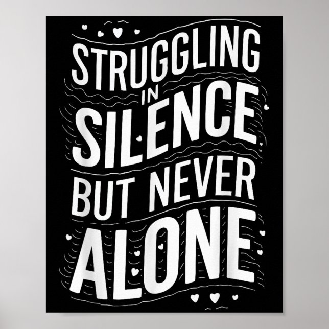 Suicide Awareness Depression Anxiety Mental Health Poster (Front)