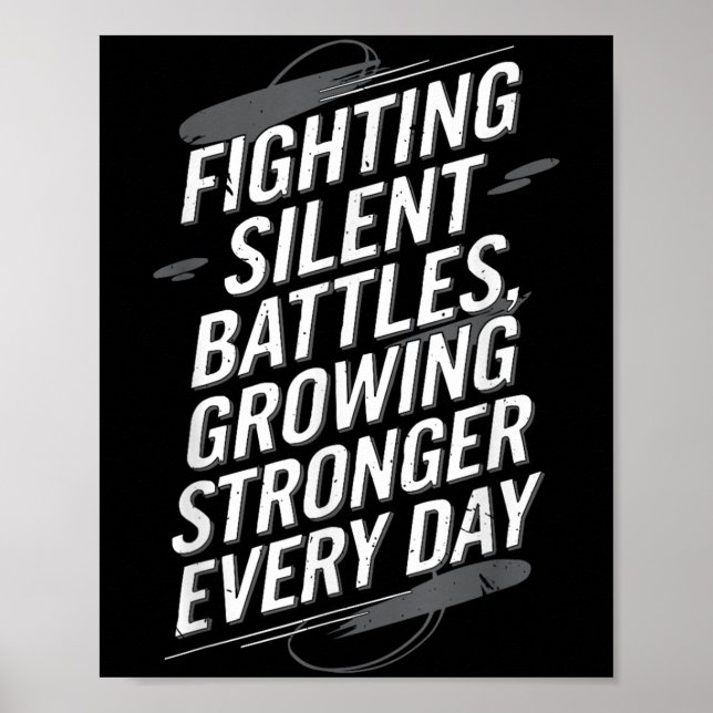 Suicide Awareness Depression Anxiety Mental Health Poster (Front)