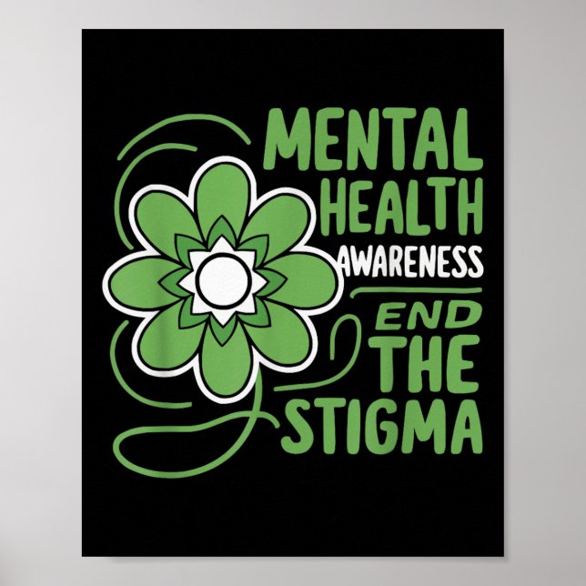 Suicide Awareness Depression Anxiety Mental Health Poster (Front)