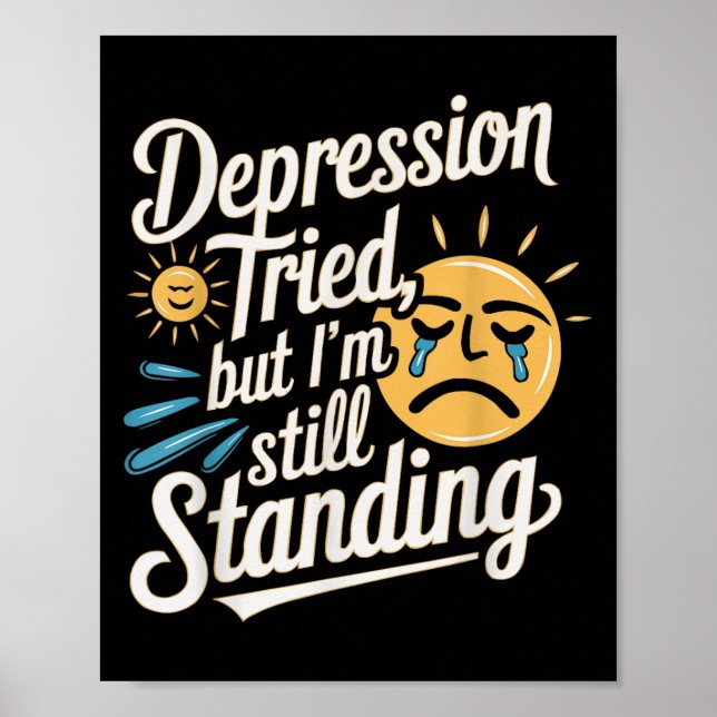 Suicide Awareness Depression Anxiety Mental Health Poster (Front)