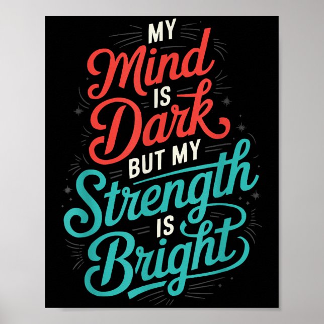 Suicide Awareness Depression Anxiety Mental Health Poster (Front)