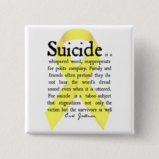 suicide awareness flair 15 cm square badge