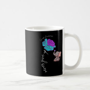 Suicide Awareness Flower Elephant Ribbon Graphic  Coffee Mug