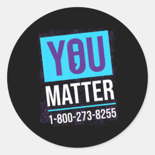 Suicide Awareness for Women Mental Health Awarene Classic Round Sticker