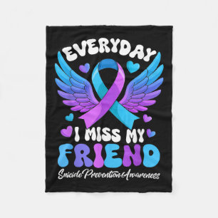 Suicide Awareness Friend Suicide Prevention Awaren Fleece Blanket