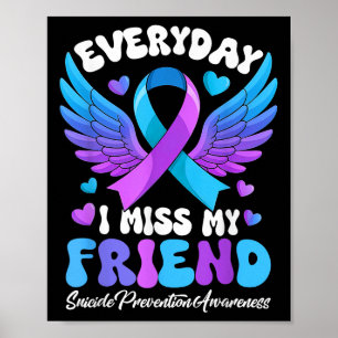 Suicide Awareness Friend Suicide Prevention Awaren Poster