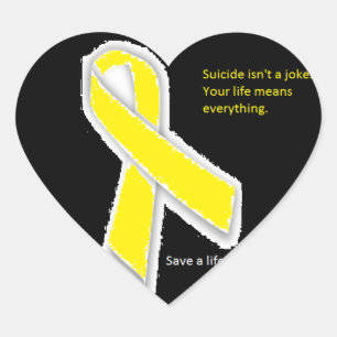 Suicide Awareness Heart Stickers