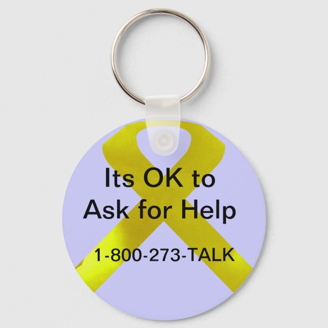 Suicide Awareness Help Keychain (Front)