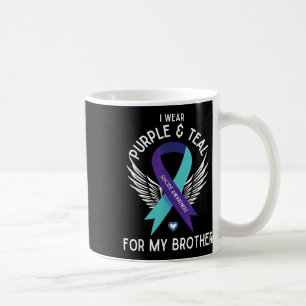 Suicide Awareness I Wear Teal And Purple For My Br Coffee Mug