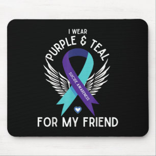Suicide Awareness I Wear Teal And Purple For My Fr Mouse Mat