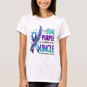 Suicide Awareness I Wear Teal Purple In Memory Of T-Shirt