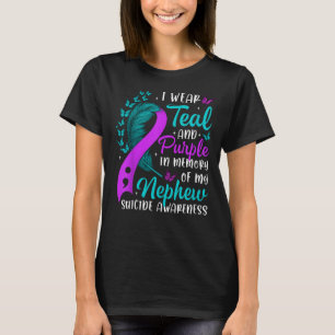 Suicide Awareness I Wear Teal Purple In Memory Of T-Shirt