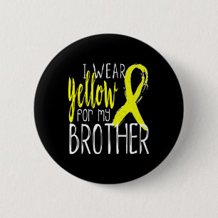 Suicide Awareness I Wear Yellow For My Brother 6 Cm Round Badge