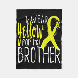 Suicide Awareness I Wear Yellow For My Brother Fleece Blanket