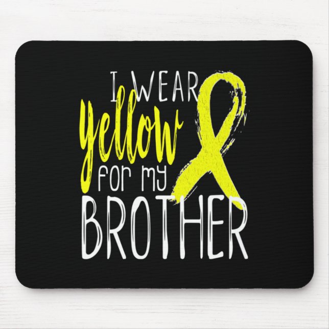 Suicide Awareness I Wear Yellow For My BROTHER  Mouse Mat (Front)