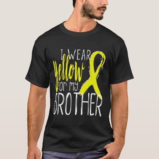 Suicide Awareness I Wear Yellow For My BROTHER  T-Shirt (Front)