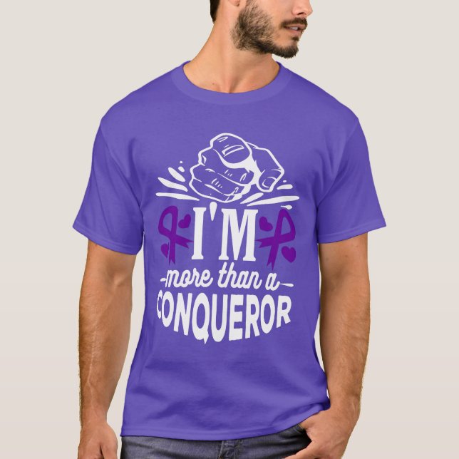 SUICIDE AWARENESS-I'M MORE THAN A CONQUEROR. T-Shirt (Front)