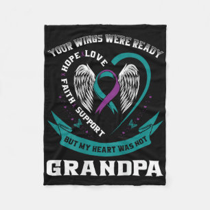 Suicide Awareness In Memory Of My Grandpa Back Pri Fleece Blanket