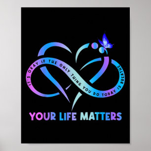 Suicide Awareness It's Okay If The Only Thing You  Poster