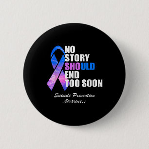 Suicide Awareness Mental Health Awareness _ Mens & 6 Cm Round Badge