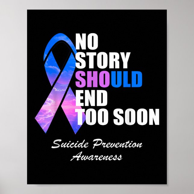 Suicide Awareness Mental Health Awareness _ Mens & Poster (Front)