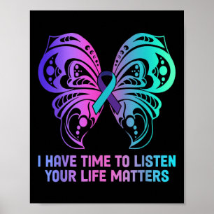 Suicide Awareness Mental Health - I Have Time To Poster