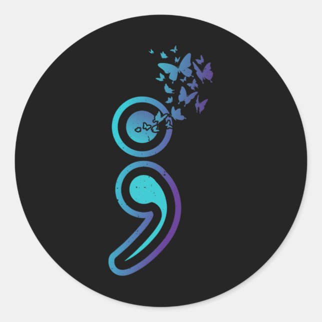 Suicide Awareness Mental Health Month Suicide Prev Classic Round Sticker (Front)