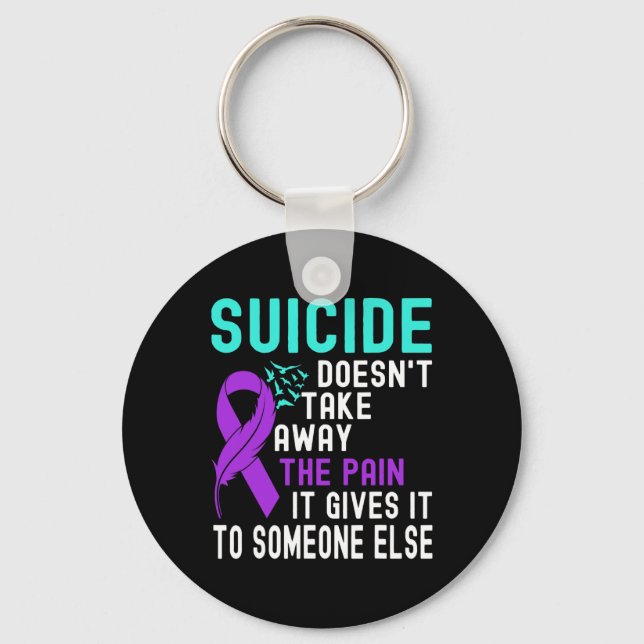 Suicide Awareness Mental Health Suicide Prevention Key Ring (Front)