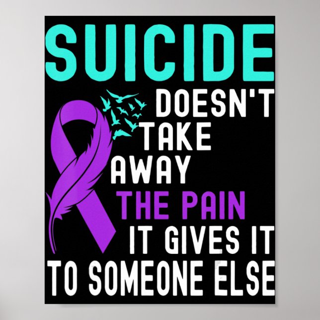 Suicide Awareness Mental Health Suicide Prevention Poster (Front)