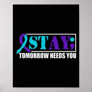 Suicide Awareness Mental Health Tomorrow Semicolon Poster