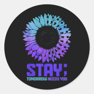 Suicide Awareness Month Stay Mental Health S Classic Round Sticker