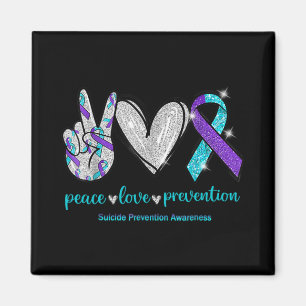 Suicide Awareness Peace Love Prevention 1 Magnet