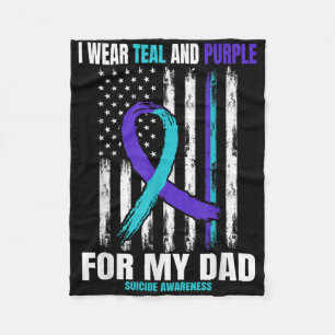 Suicide Awareness Prevention Dad Women Men America Fleece Blanket