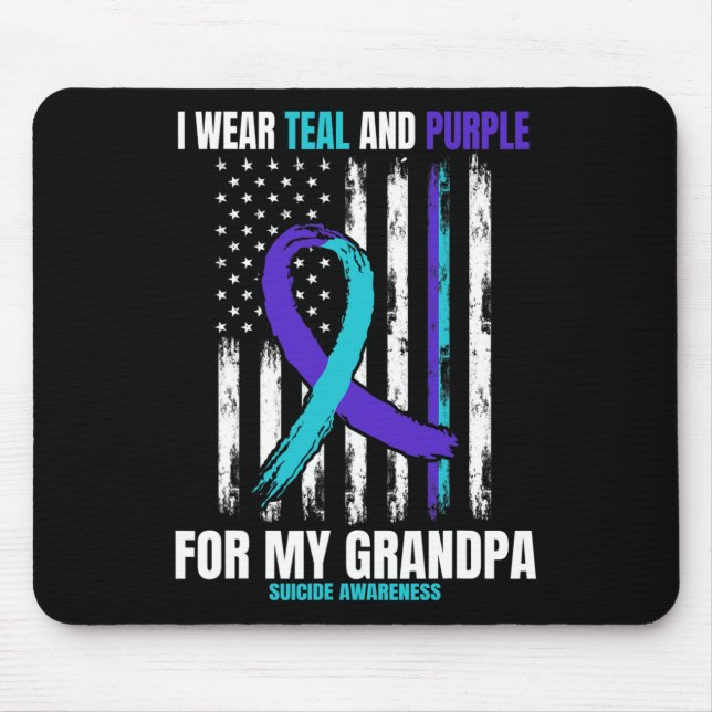 Suicide Awareness Prevention Grandpa Women Men Ame Mouse Mat (Front)