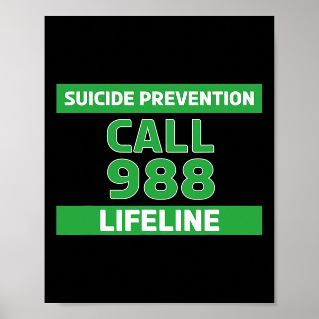 Suicide Awareness - Prevention Lifeline 988  Poster (Front)