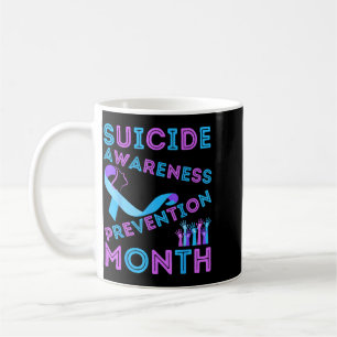 Suicide Awareness Prevention Rainbow Heart Mum Dad Coffee Mug
