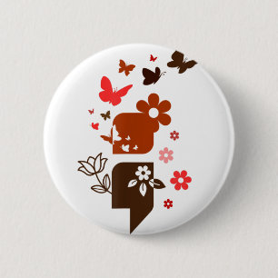 Suicide Awareness Prevention Semicolon Mental Heal 6 Cm Round Badge