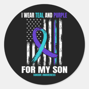 Suicide Awareness Prevention Son Women Men America Classic Round Sticker