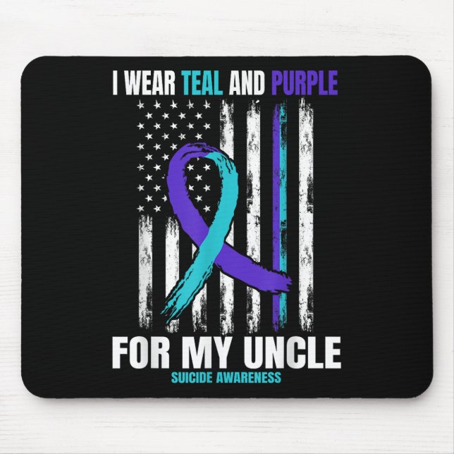 Suicide Awareness Prevention Women Men Uncle Ameri Mouse Mat (Front)