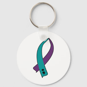 Suicide Awareness Ribbon Key Ring