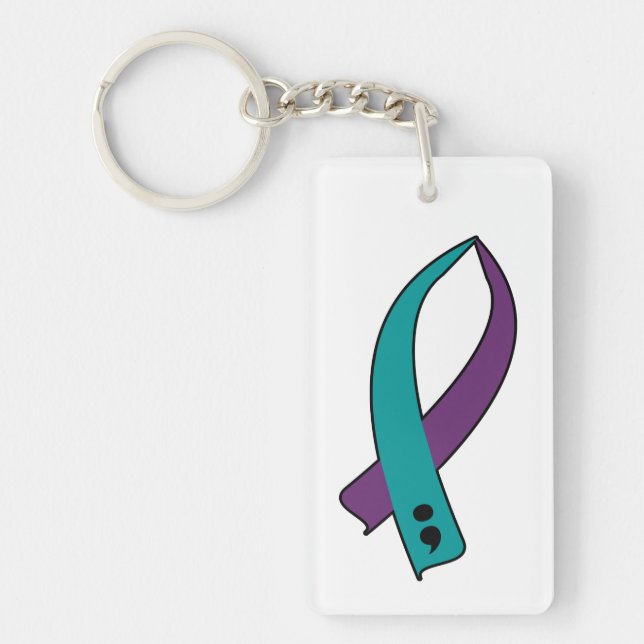 Suicide Awareness Ribbon Key Ring (Front)