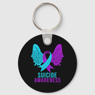 Suicide Awareness Ribbon Mental Health Depression  Key Ring