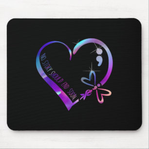 Suicide Awareness Ribbon Mental Health Positive Mouse Mat