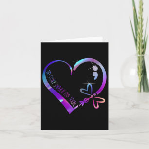 Suicide Awareness Ribbon Mental Health Positive Qu Card