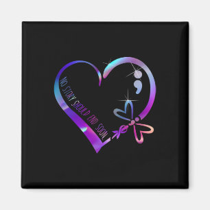 Suicide Awareness Ribbon Mental Health Positive Qu Magnet