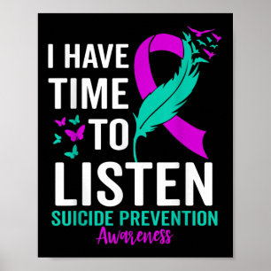 Suicide Awareness Ribbon Mental Health Suicide Poster