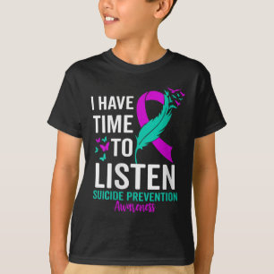 Suicide Awareness Ribbon Mental Health Suicide Pre T-Shirt